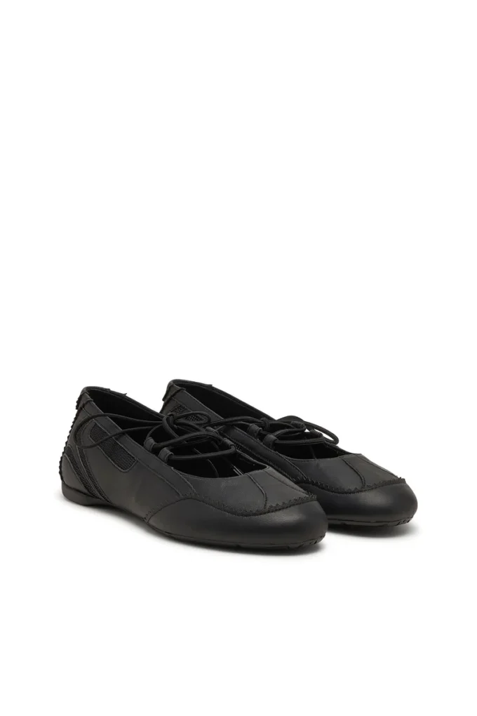 ballerine stringate d-mile Ballerine stringate D-Mile in pelle e mesh ballerine stringate d-mile Ballerine stringate D-Mile in pelle e mesh