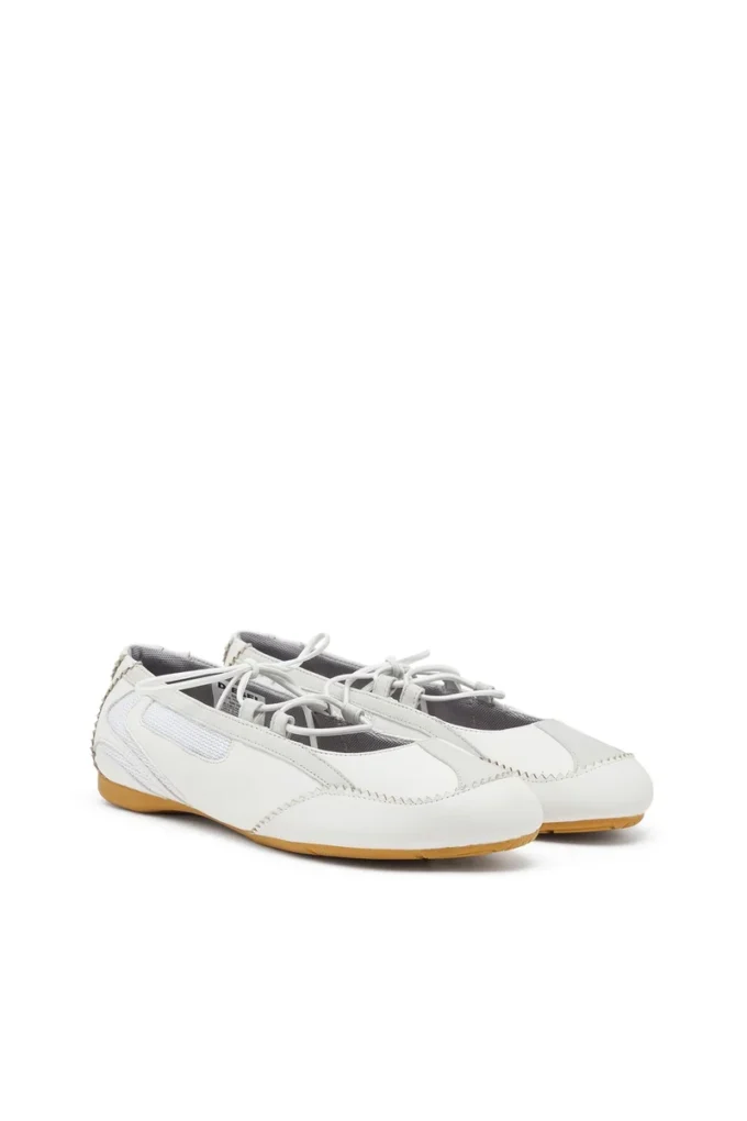 ballerine stringate d-mile Ballerine stringate D-Mile in pelle e mesh ballerine stringate d-mile Ballerine stringate D-Mile in pelle e mesh