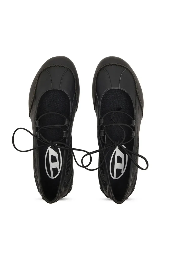 ballerine stringate d-mile Ballerine stringate D-Mile in pelle e mesh ballerine stringate d-mile Ballerine stringate D-Mile in pelle e mesh