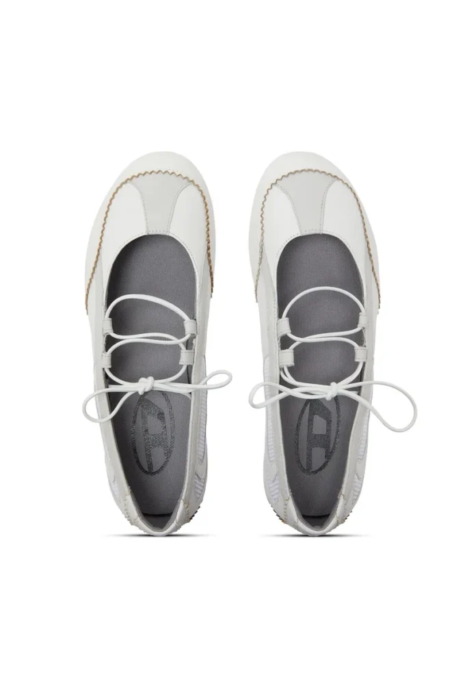 ballerine stringate d-mile Ballerine stringate D-Mile in pelle e mesh ballerine stringate d-mile Ballerine stringate D-Mile in pelle e mesh