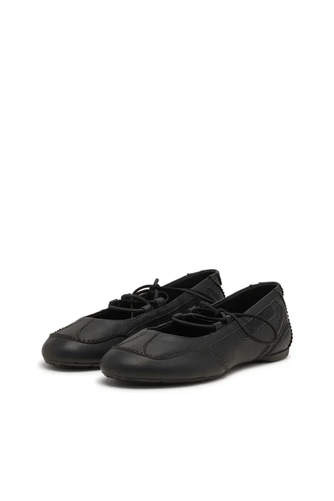 ballerine stringate d-mile Ballerine stringate D-Mile in pelle e mesh ballerine stringate d-mile Ballerine stringate D-Mile in pelle e mesh