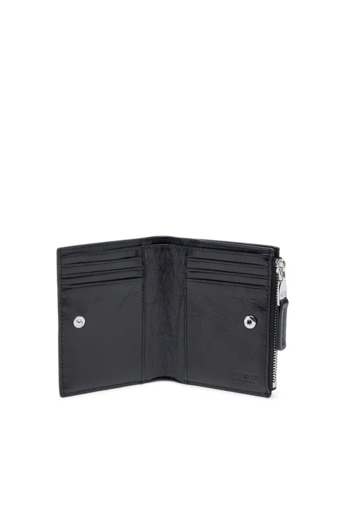 bi-fold zip ii Portafoglio in pelle con motivo a catena in rilievo bi-fold zip ii Portafoglio in pelle con motivo a catena in rilievo