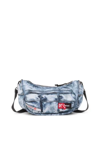 Borsa a tracolla Diesel Borsa multipocket in denim trompe l’oeil