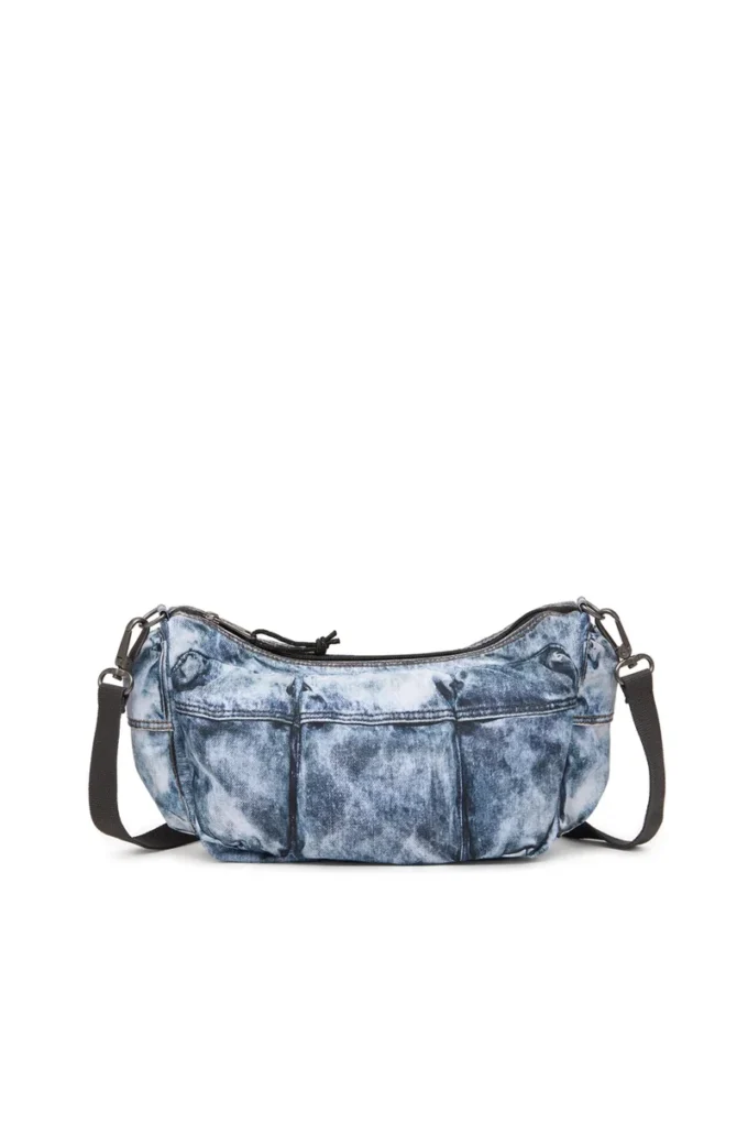 Borsa a tracolla Diesel Borsa multipocket in denim trompe l’oeil Borsa a tracolla Diesel Borsa multipocket in denim trompe l’oeil