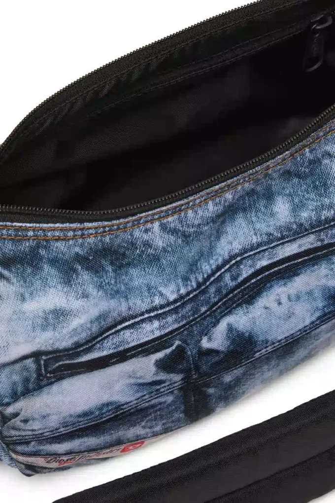Borsa a tracolla Diesel Borsa multipocket in denim trompe l’oeil Borsa a tracolla Diesel Borsa multipocket in denim trompe l’oeil