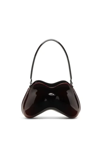 Borsa a tracolla Double-D Borsa a tracolla rigida Double-D in PU lucido dégradé