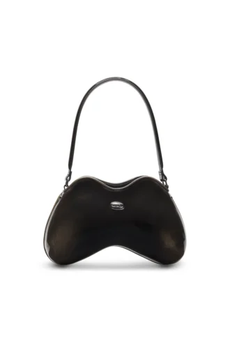 Borsa a tracolla Double-D Borsa a tracolla rigida Double-D in PU lucido dégradé Borsa a tracolla Double-D Borsa a tracolla rigida Double-D in PU lucido dégradé