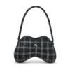 Borsa a tracolla Double-D con motivo pied-de-poule Borsa a tracolla Double-D con motivo pied-de-poule
