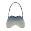 Borsa a tracolla Double-D in denim solarizzato