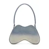 Borsa a tracolla Double-D in denim solarizzato