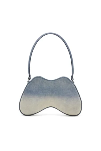 Borsa a tracolla Double-D in denim solarizzato