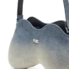 Borsa a tracolla Double-D in denim solarizzato