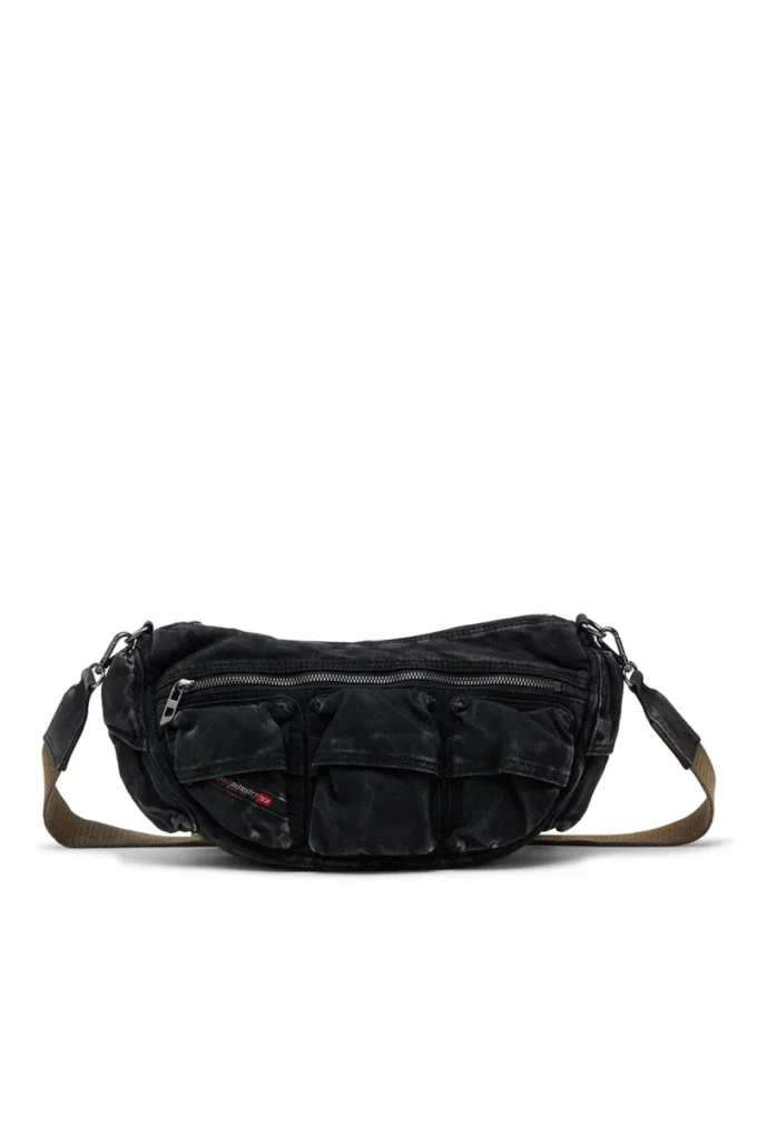Borsa a tracolla multi-pkts x Borsa Multi-Pkts-Multipocket in denim lavato
