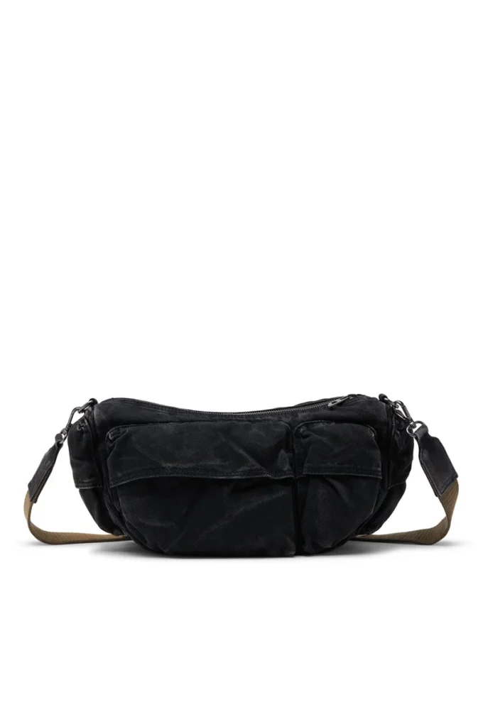 Borsa a tracolla multi-pkts x Borsa Multi-Pkts-Multipocket in denim lavato
