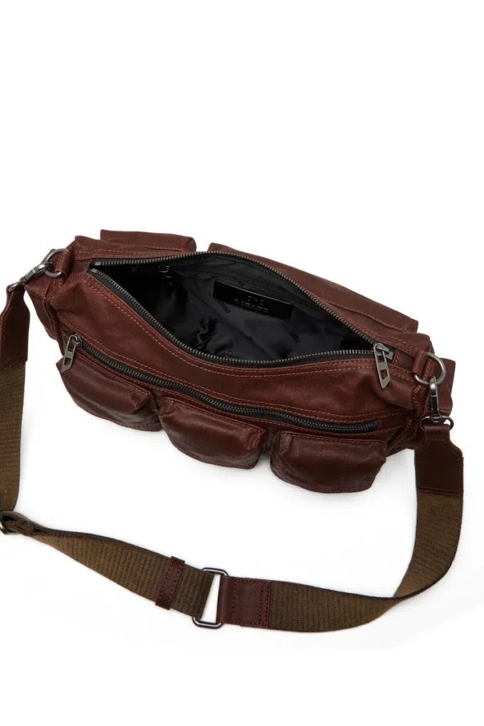 Borsa a tracolla multi-tasche x Multi-Pockets – Borsa in cotone con tasche multiple