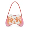 Borsa coconut bl_m Borsa a tracolla Double-D-Glossy con stampa loto Borsa coconut bl_m Borsa a tracolla Double-D-Glossy con stampa loto
