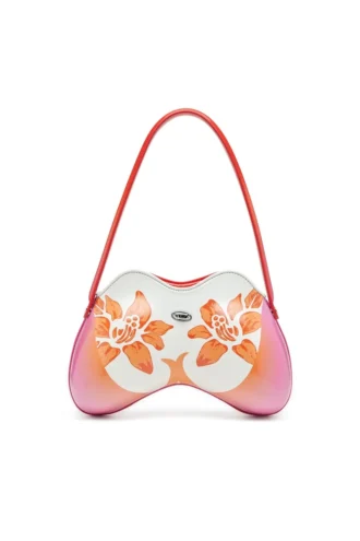 Borsa coconut bl_m Borsa a tracolla Double-D-Glossy con stampa loto