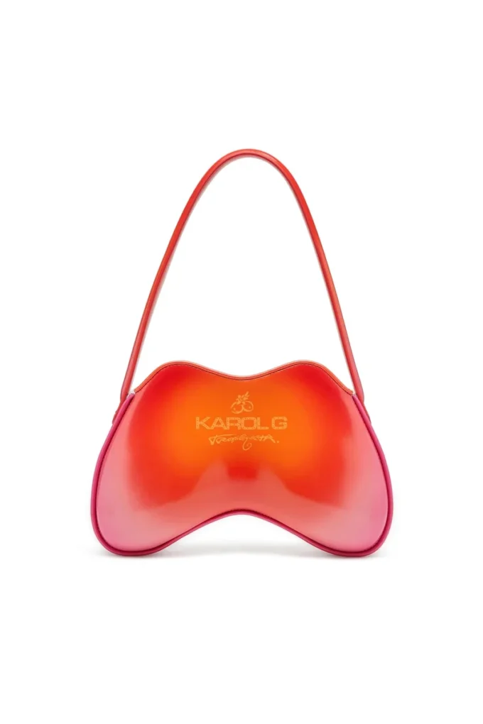 Borsa coconut bl_m Borsa a tracolla Double-D-Glossy con stampa loto Borsa coconut bl_m Borsa a tracolla Double-D-Glossy con stampa loto