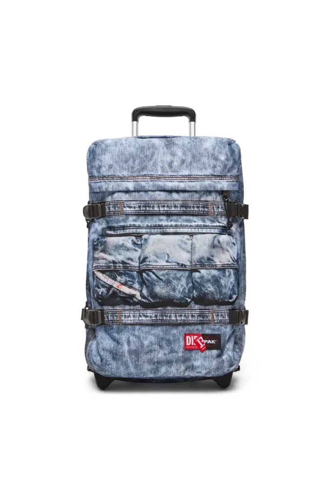 Borsa da cabina Diesel Transit’r in denim trompe l’oeil