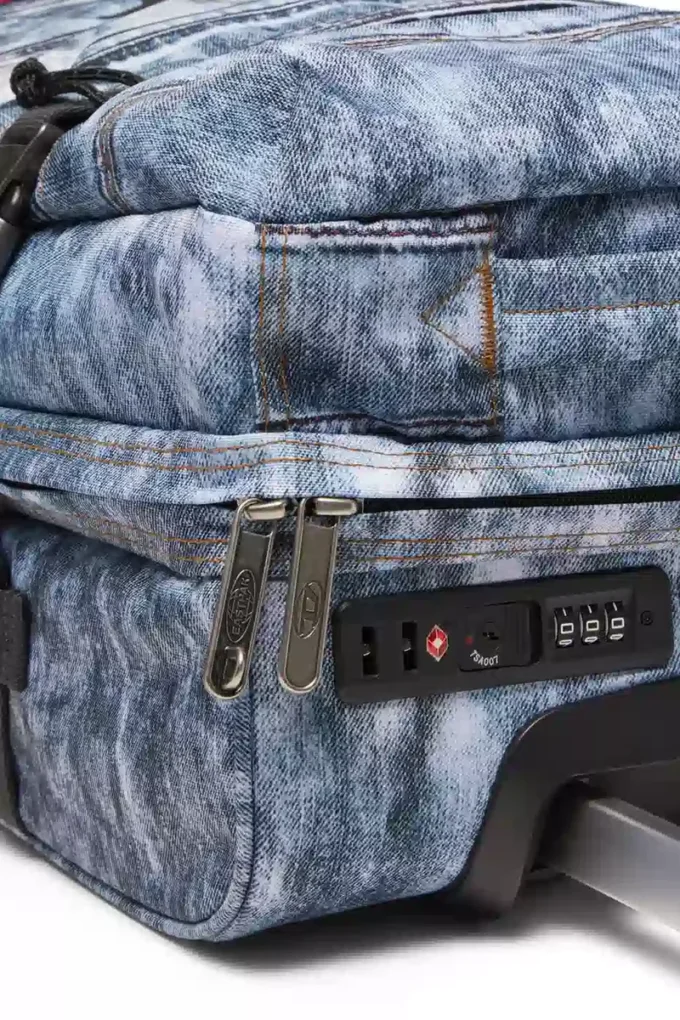 Borsa da cabina Diesel Transit’r in denim trompe l’oeil