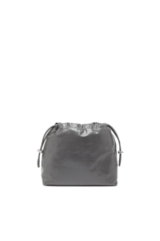 Borsa Scrunch-D-Bucket Borsa Scrunch-D-Bucket in pelle lucida stropicciata Borsa Scrunch-D-Bucket Borsa Scrunch-D-Bucket in pelle lucida stropicciata