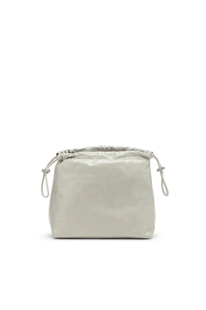 Borsa Scrunch-D-Bucket Borsa Scrunch-D-Bucket in pelle lucida stropicciata Borsa Scrunch-D-Bucket Borsa Scrunch-D-Bucket in pelle lucida stropicciata