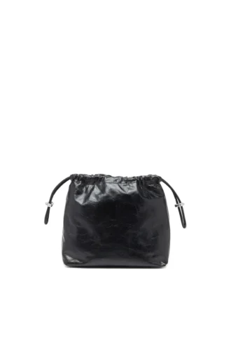 Borsa Scrunch-D-Bucket Borsa Scrunch-D-Bucket in pelle lucida stropicciata Borsa Scrunch-D-Bucket Borsa Scrunch-D-Bucket in pelle lucida stropicciata