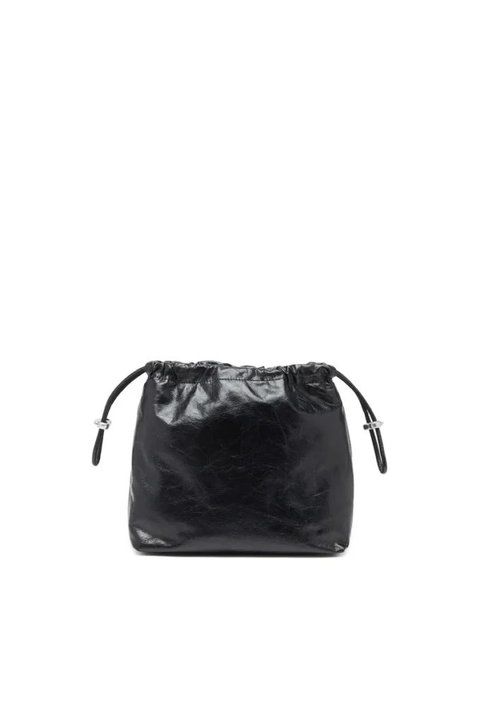 Borsa Scrunch-D-Bucket Borsa Scrunch-D-Bucket in pelle lucida stropicciata Borsa Scrunch-D-Bucket Borsa Scrunch-D-Bucket in pelle lucida stropicciata