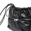Borsa Scrunch-D-Bucket Borsa Scrunch-D-Bucket in pelle lucida stropicciata Borsa Scrunch-D-Bucket Borsa Scrunch-D-Bucket in pelle lucida stropicciata