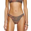 bunchy-utlt Slip da bikini mimetico con logo ritagliato bunchy-utlt Slip da bikini mimetico con logo ritagliato