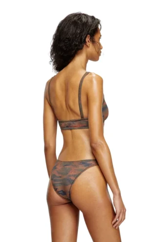 bunchy-utlt Slip da bikini mimetico con logo ritagliato