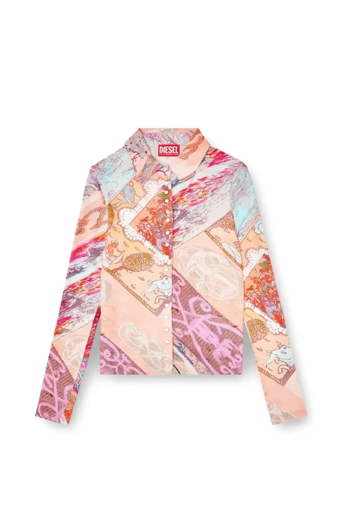 c-amelia Camicia in viscosa elasticizzata con stampa araldica c-amelia Camicia in viscosa elasticizzata con stampa araldica