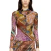 c-amelia Camicia in viscosa elasticizzata con stampa araldica c-amelia Camicia in viscosa elasticizzata con stampa araldica
