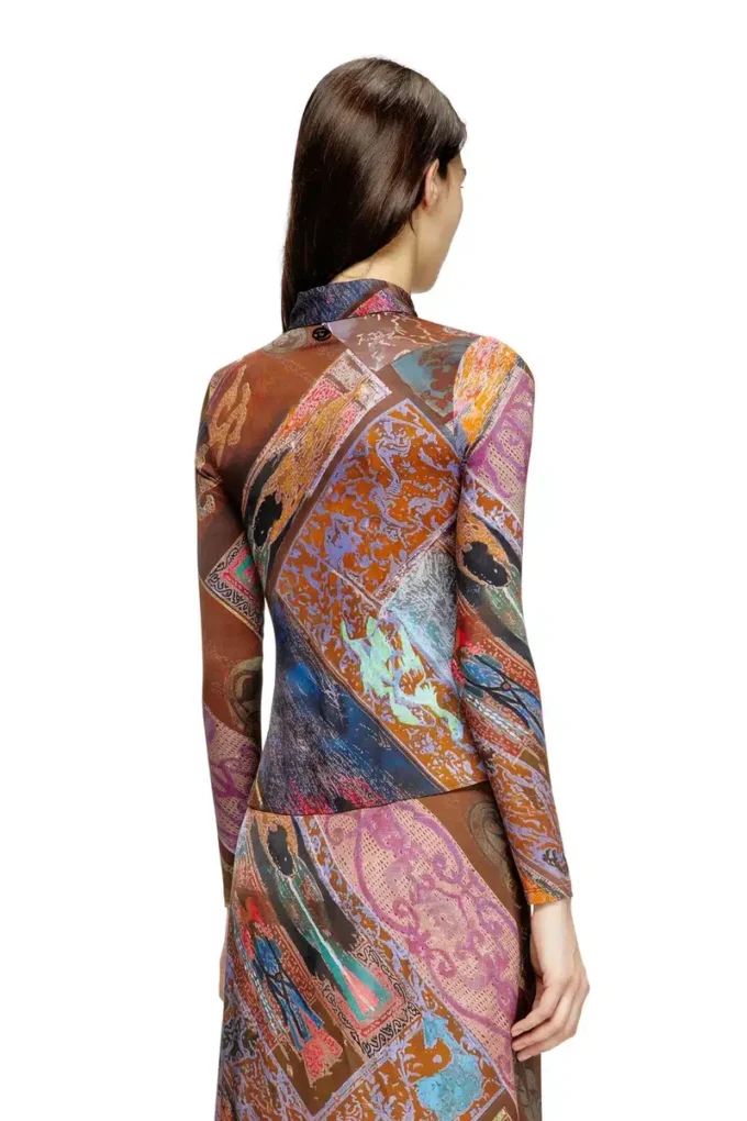 c-amelia Camicia in viscosa elasticizzata con stampa araldica c-amelia Camicia in viscosa elasticizzata con stampa araldica