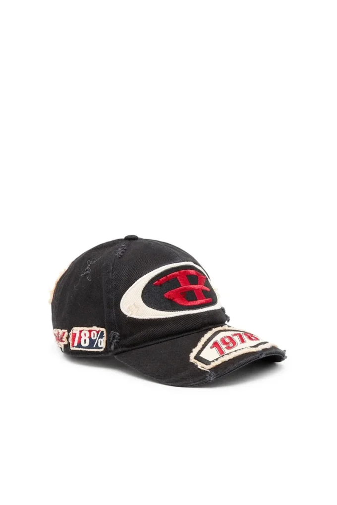 c-braff Cappellino da baseball con toppe ricamate c-braff Cappellino da baseball con toppe ricamate