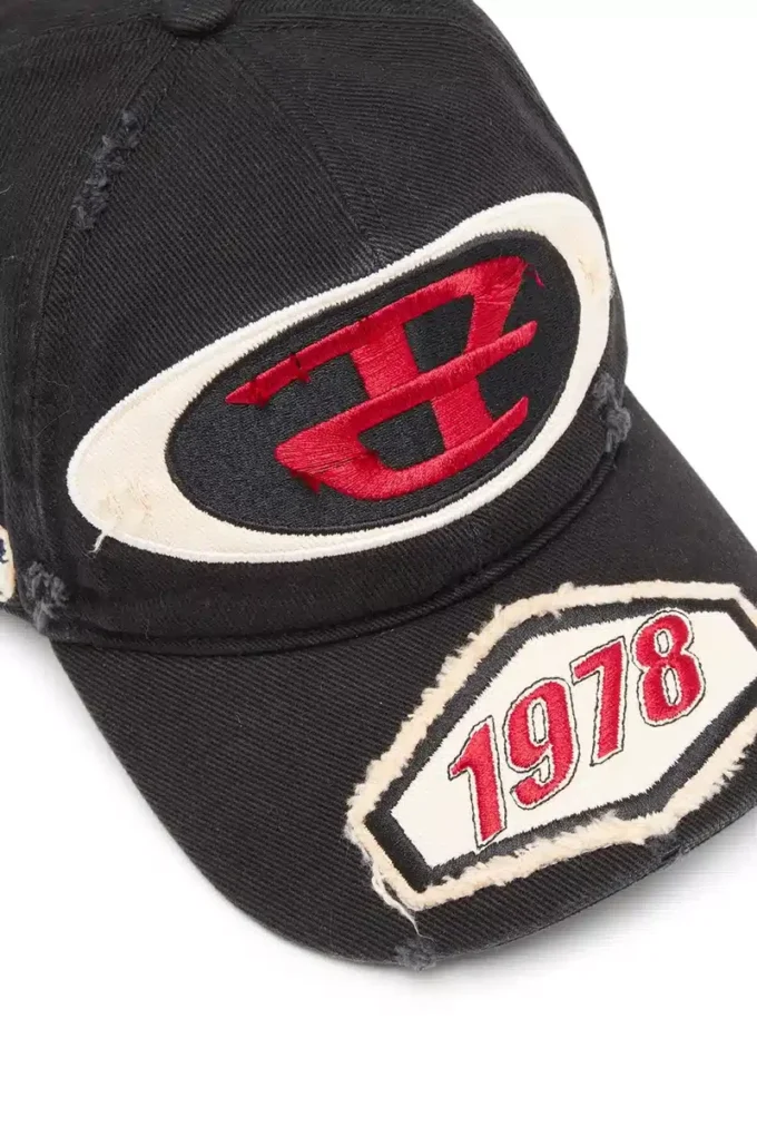 c-braff Cappellino da baseball con toppe ricamate c-braff Cappellino da baseball con toppe ricamate