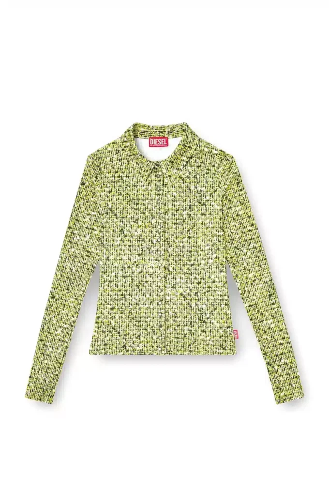 c-elaz-bc Camicia in tessuto elasticizzato con stampa bouclé c-elaz-bc Camicia in tessuto elasticizzato con stampa bouclé