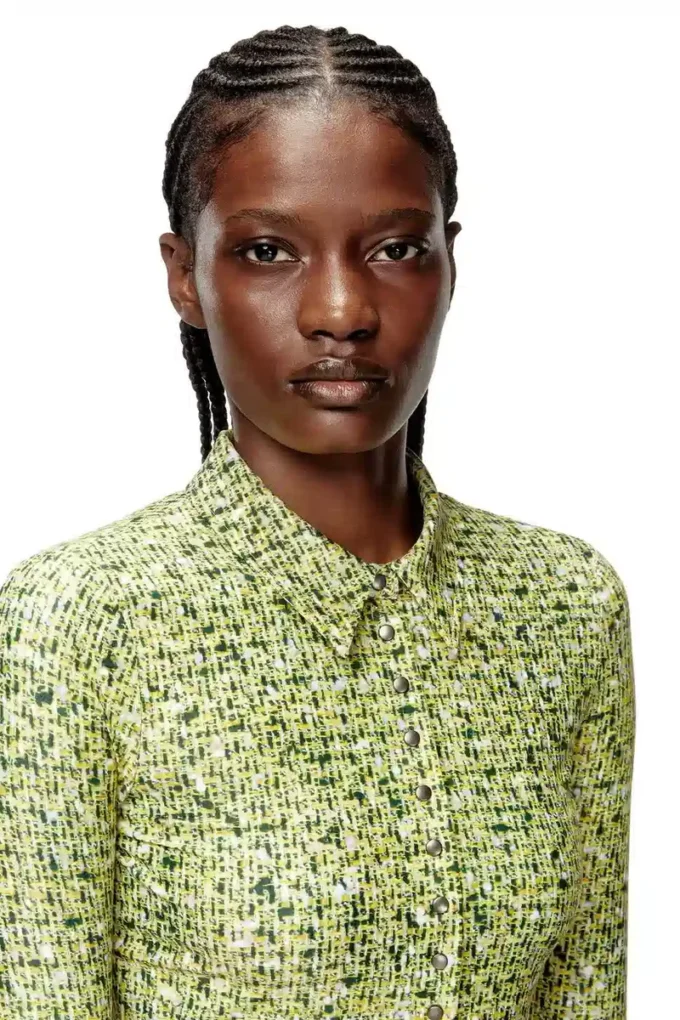 c-elaz-bc Camicia in tessuto elasticizzato con stampa bouclé c-elaz-bc Camicia in tessuto elasticizzato con stampa bouclé