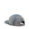 c-enic Cappellino in denim con dettagli sfrangiati e logo ricamato c-enic Cappellino in denim con dettagli sfrangiati e logo ricamato