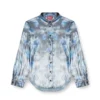 c-ronor-s2 Camicia metallizzata con stampa di rose sfocate c-ronor-s2 Camicia metallizzata con stampa di rose sfocate