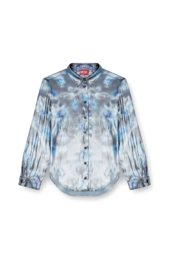 c-ronor-s2 Camicia metallizzata con stampa di rose sfocate