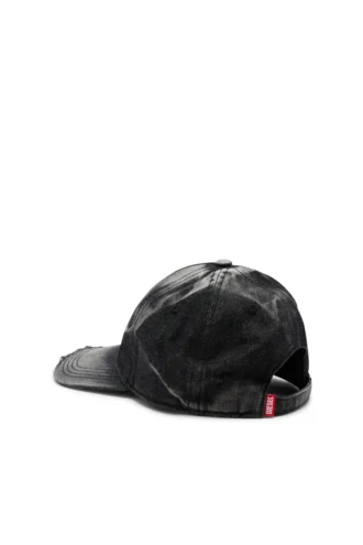 c-seymon-black Cappellino da baseball in denim effetto consumato
