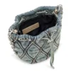 charm-d bucket s Borsa a secchiello Charm-D S-Mini in denim trapuntato argyle