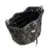 charm-d bucket s Borsa a secchiello Charm-D S-Mini in denim trapuntato trattato