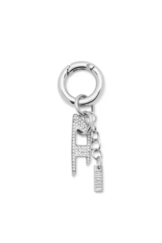 Charm-D Ciondolo con strass Ciondolo a forma di D