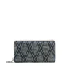 Charm-D continental zip l Portafoglio con zip in denim trapuntato Argyle Charm-D continental zip l Portafoglio con zip in denim trapuntato Argyle