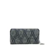 Charm-D continental zip l Portafoglio con zip in denim trapuntato Argyle Charm-D continental zip l Portafoglio con zip in denim trapuntato Argyle