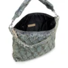 charm-d hobo Borsa hobo Charm-D-Large in denim trapuntato con motivo argyle charm-d hobo Borsa hobo Charm-D-Large in denim trapuntato con motivo argyle