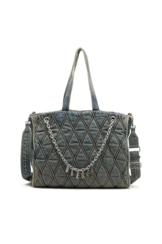 charm-d shopper Borsa Charm-D-Tote in denim trapuntato Argyle