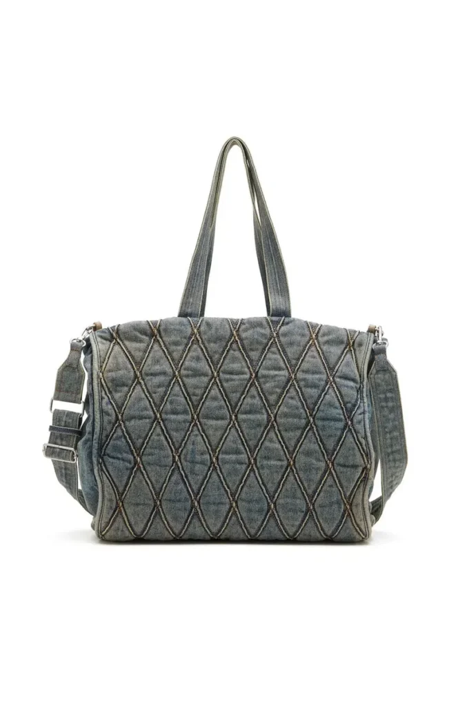 charm-d shopper Borsa Charm-D-Tote in denim trapuntato Argyle charm-d shopper Borsa Charm-D-Tote in denim trapuntato Argyle